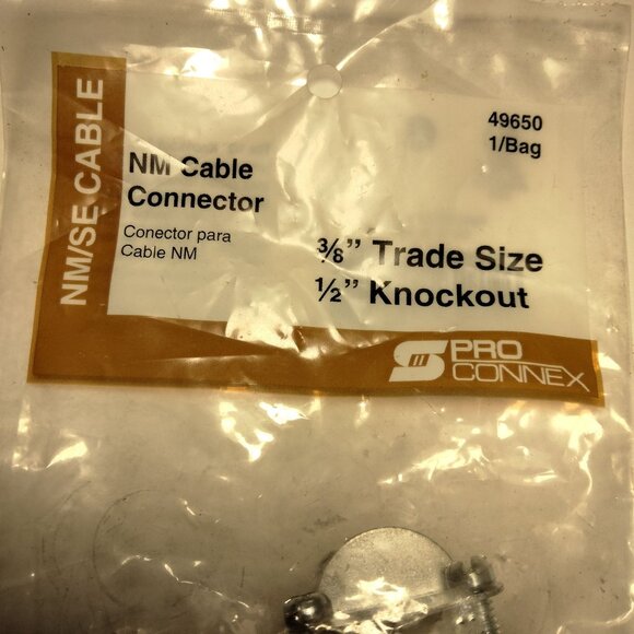 NM SE Cable Connector 49650 half inch Knockout Coupling - Picture 5 of 7